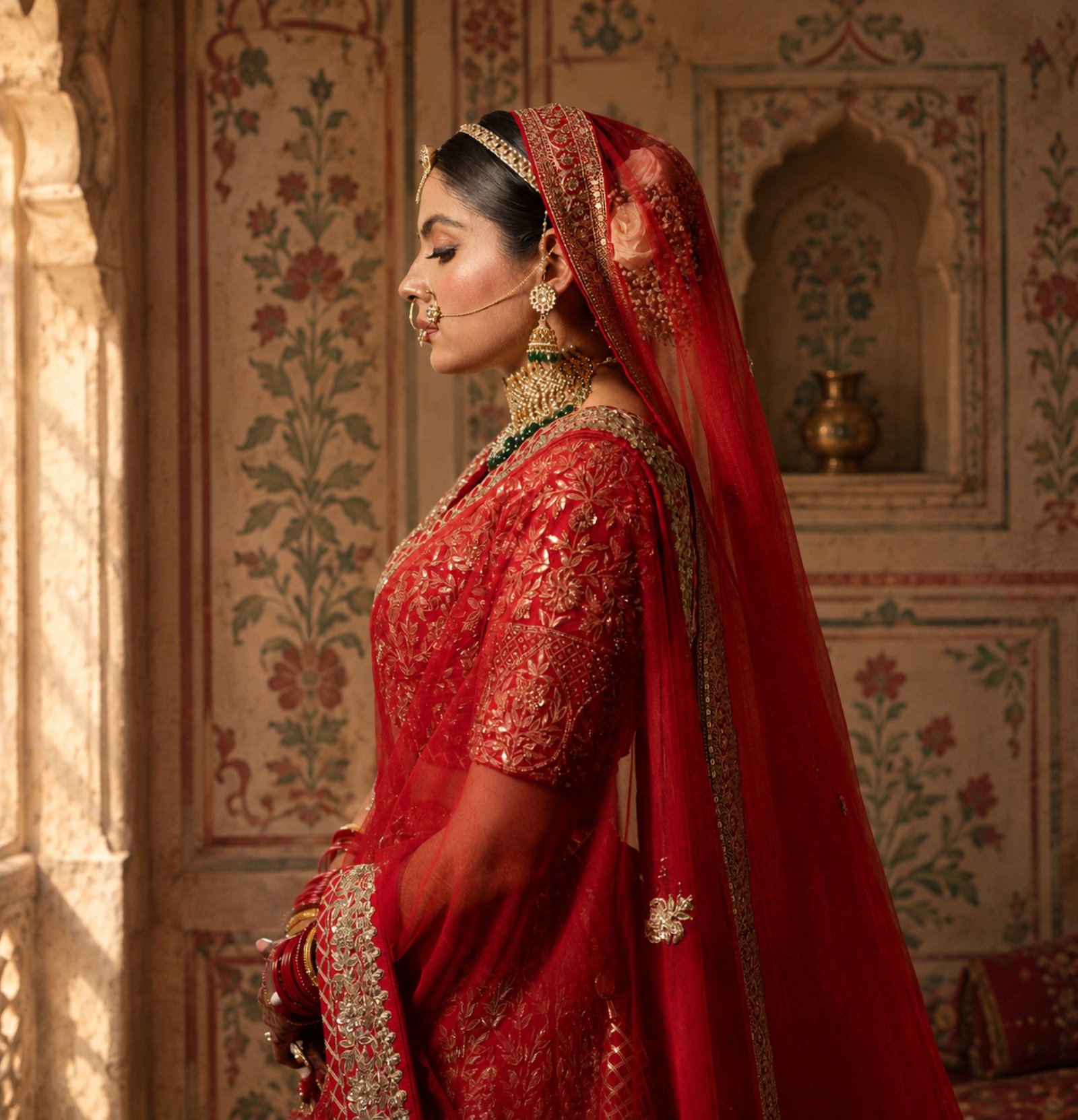 Bridal Portraits: Soft window light, a quiet moment.