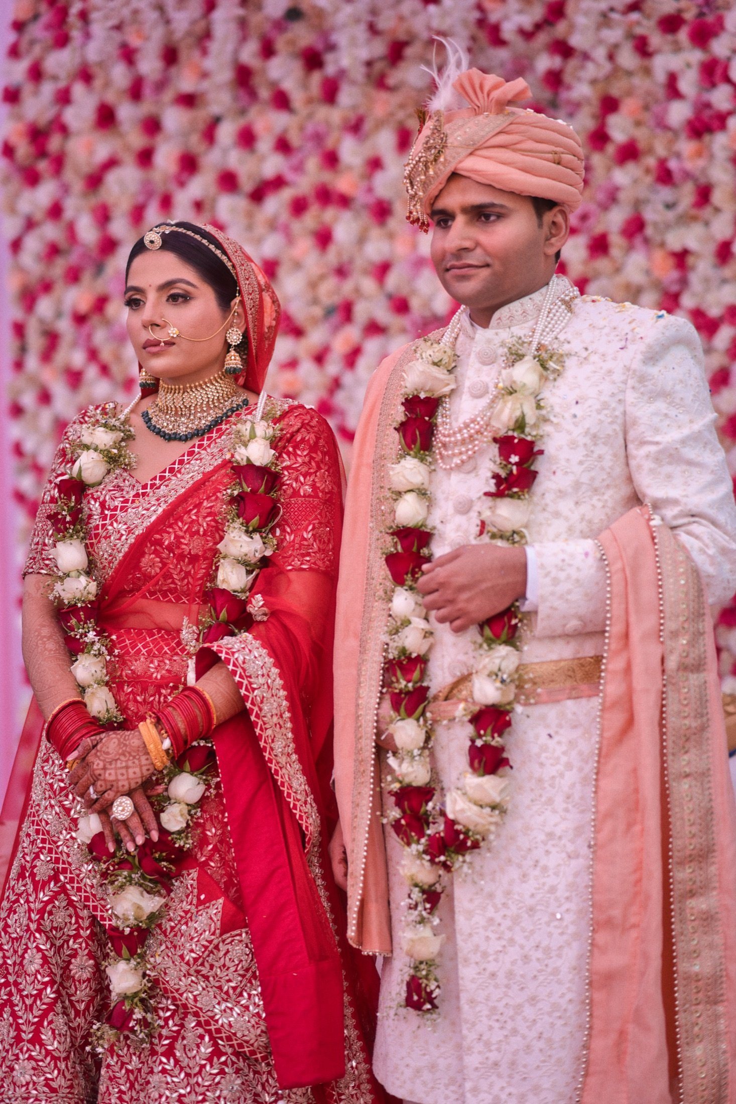 The Mandap: Side by side at last, and the fire is ready.