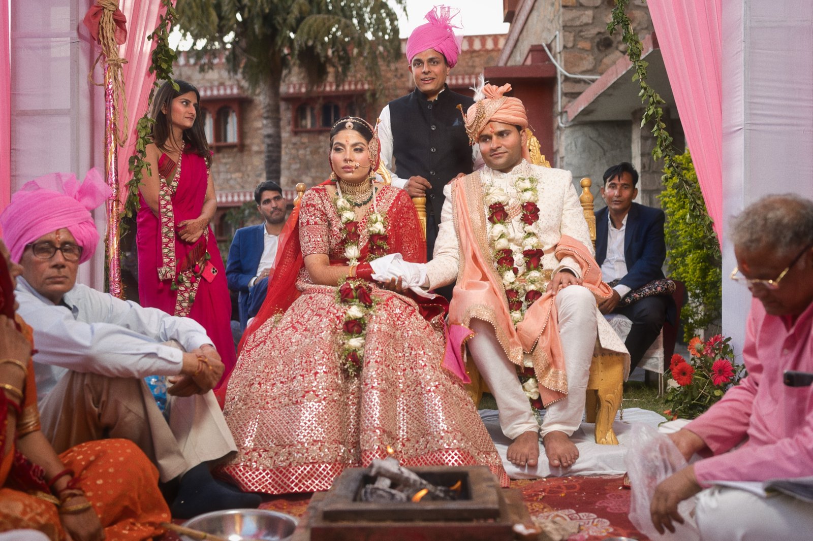 The Mandap: Hands joined, blessings all around.